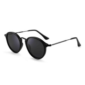 JIM HALO Unisex Adult Round Sunglasses 