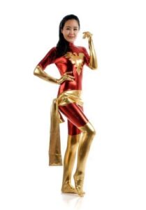 Metallic Phoenix Zentai Catsuit Halloween Costume