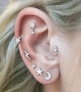 Tragus piercing