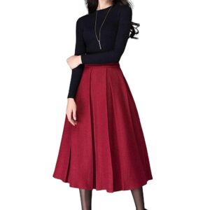 GG Fashion Women's T-Shirt Knee Length Dress (GG 1_Red_Small)