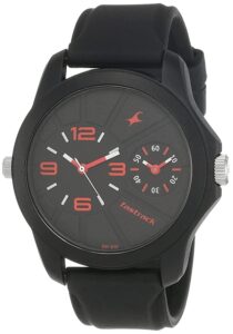 Fastrack Two Timers Analog Black Dial Men's Watch