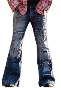 Men's Casual Flared Leg Denim Pants