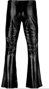 Shiny Metallic Bell Bottom Flares Trousers