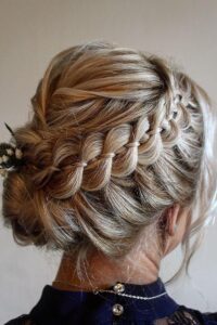 Side braid bun