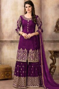 A Glamourous Lavender Sharara