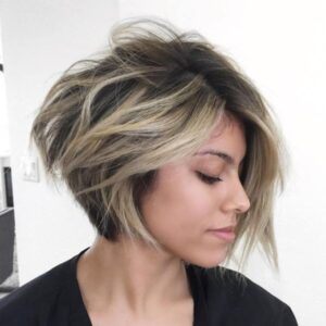 Inverted Asymmetrical Bob Haircut