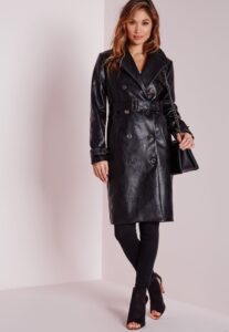 Trench Coat, Faux Leather
