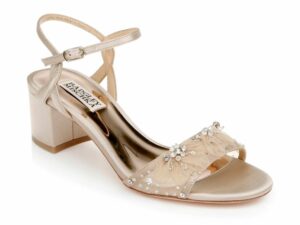 Badgley Mischka Karissa Ankle Strap Sandal in Pearl Nude